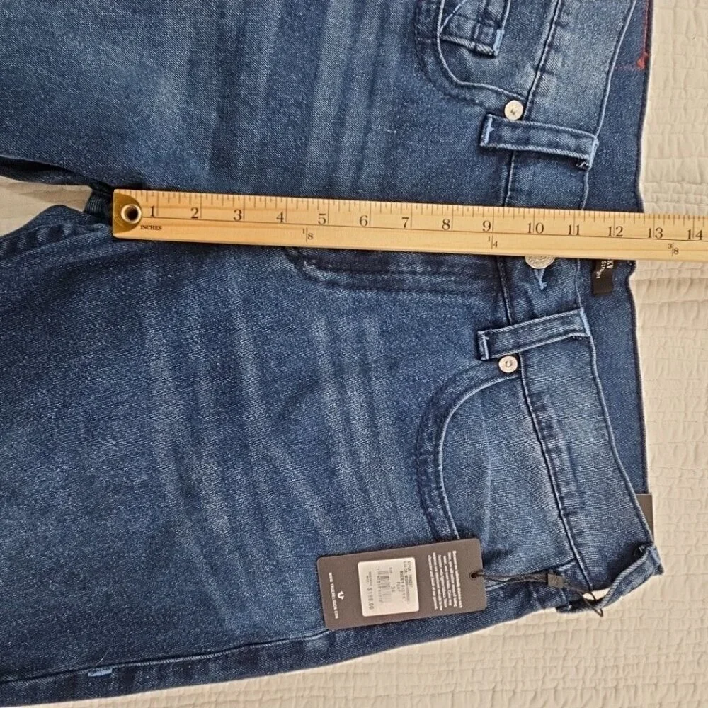 NWT True Religion Ricky Jeans Men's 34x34 Medium‎ Wash Relaxed Straight Leg NEW